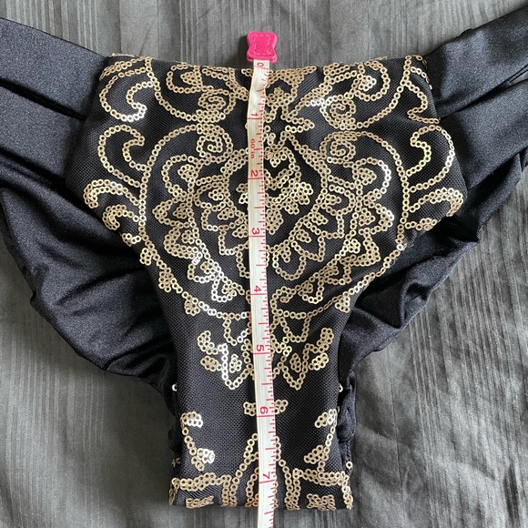 SOLD***Black and gold sequin Bonny Bikini size Lrg/xlrg - Picture 5 of 5